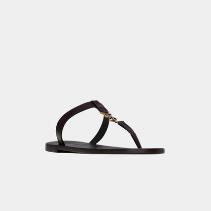 Cassandre Slides In Smooth Leather