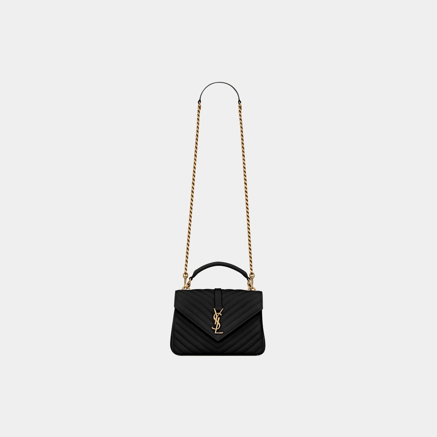 College Medium Quilted Leather Bronze Hardware