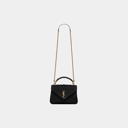 College Medium Quilted Leather Bronze Hardware