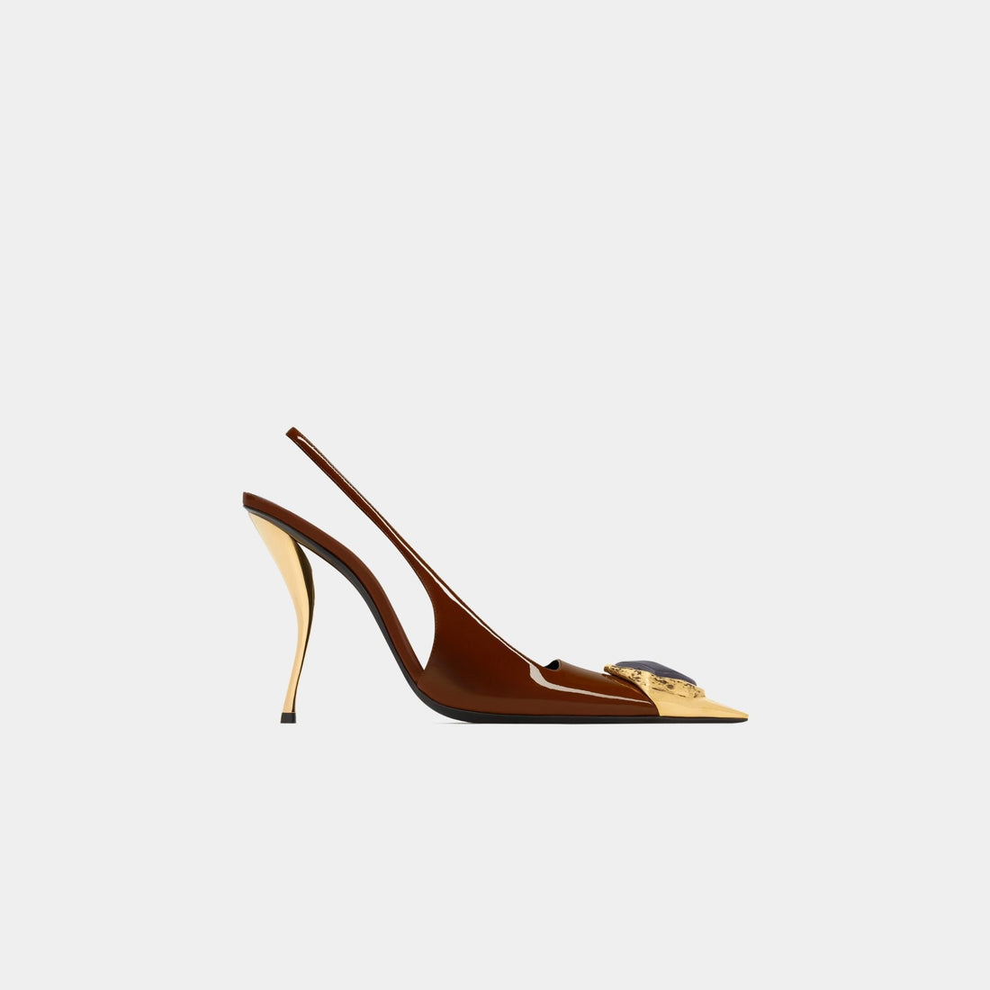 Loulou Patent Leather Slingbacks
