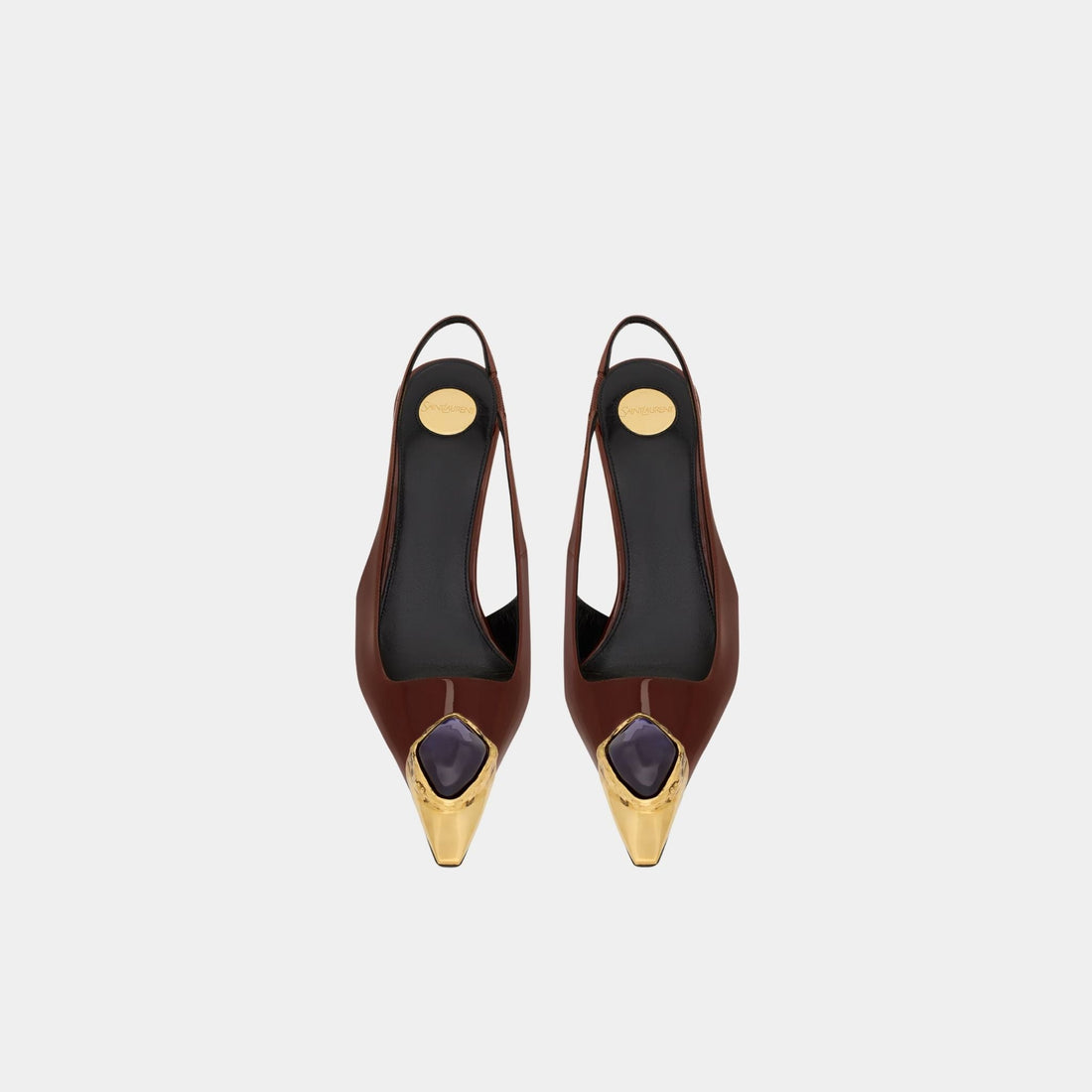 Loulou Patent Leather Slingbacks