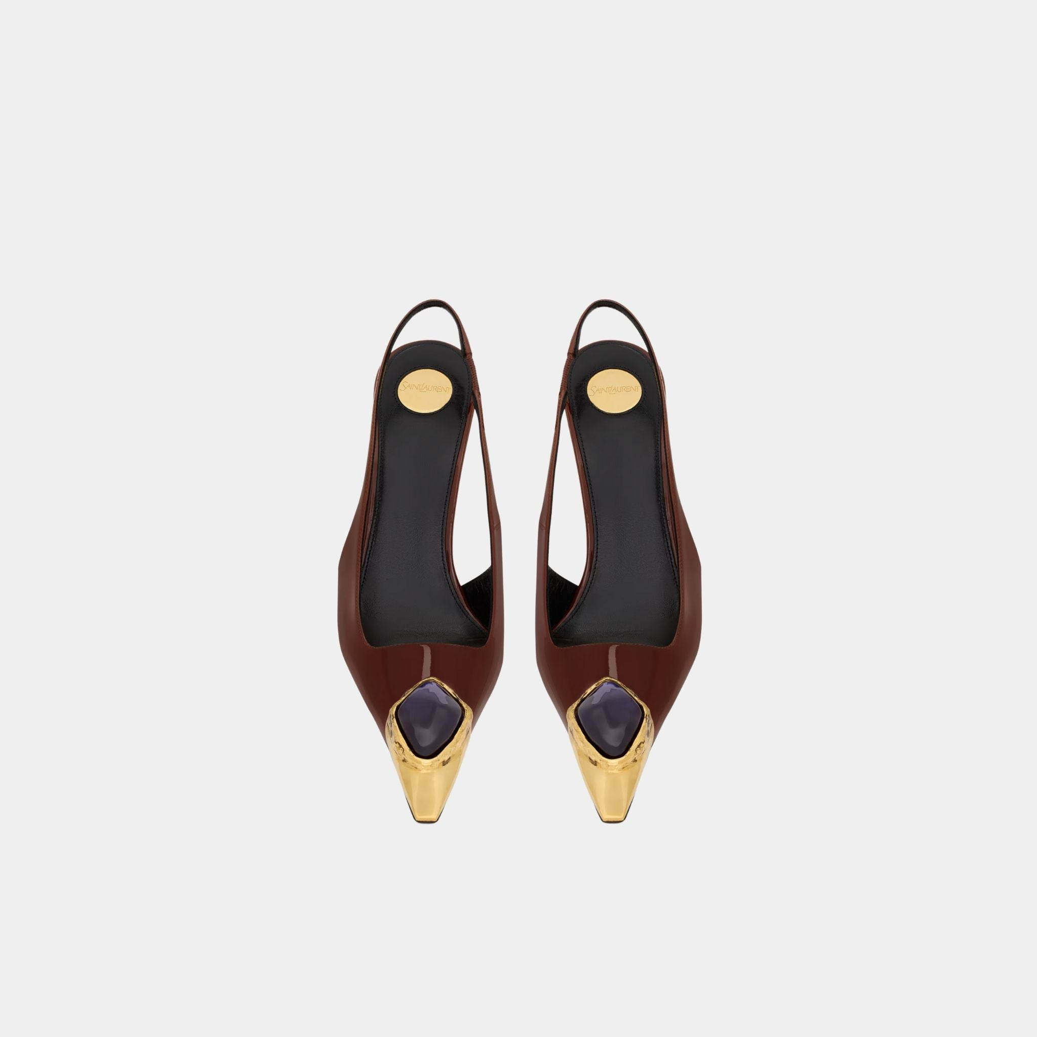 Loulou Patent Leather Slingbacks