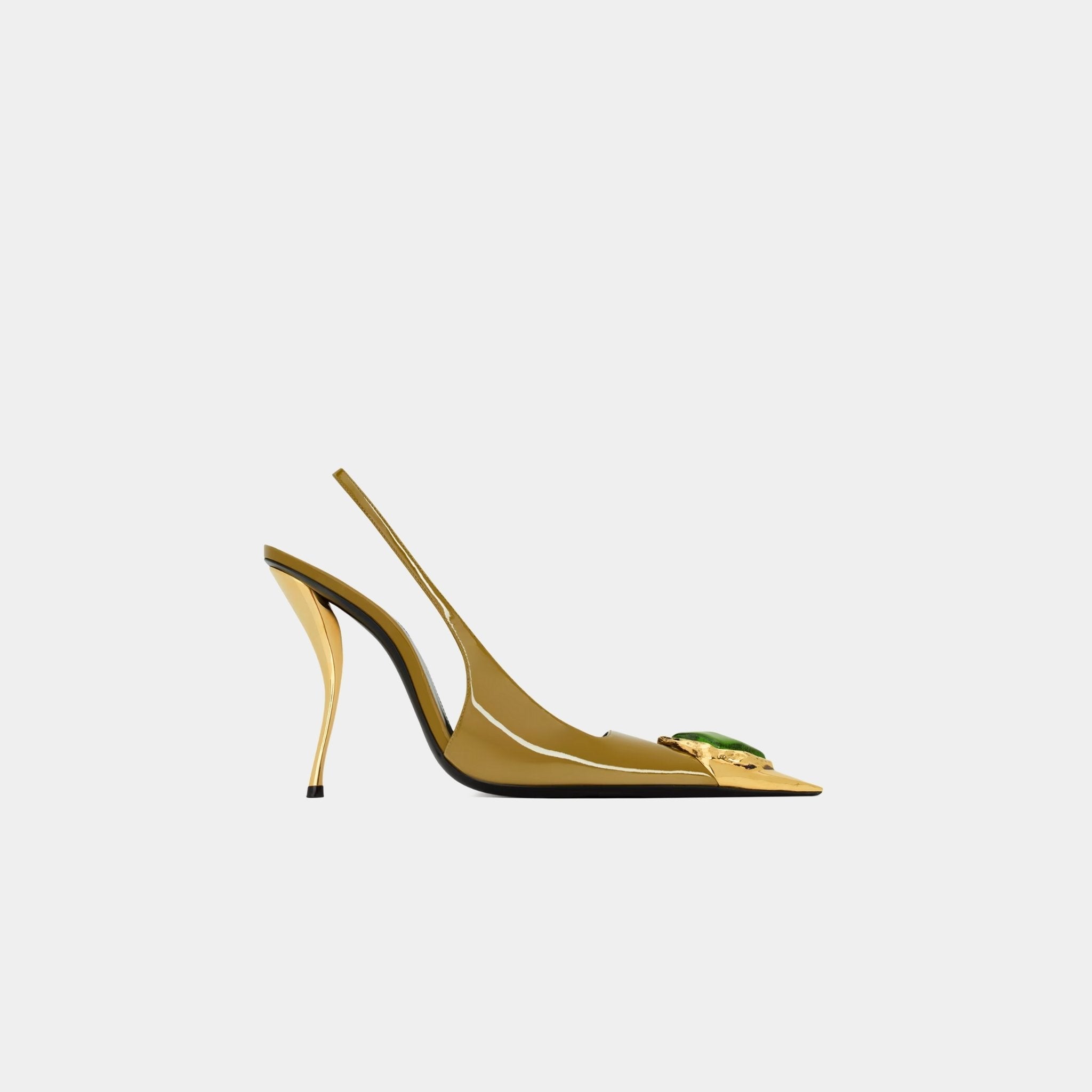 Loulou Patent Leather Slingbacks