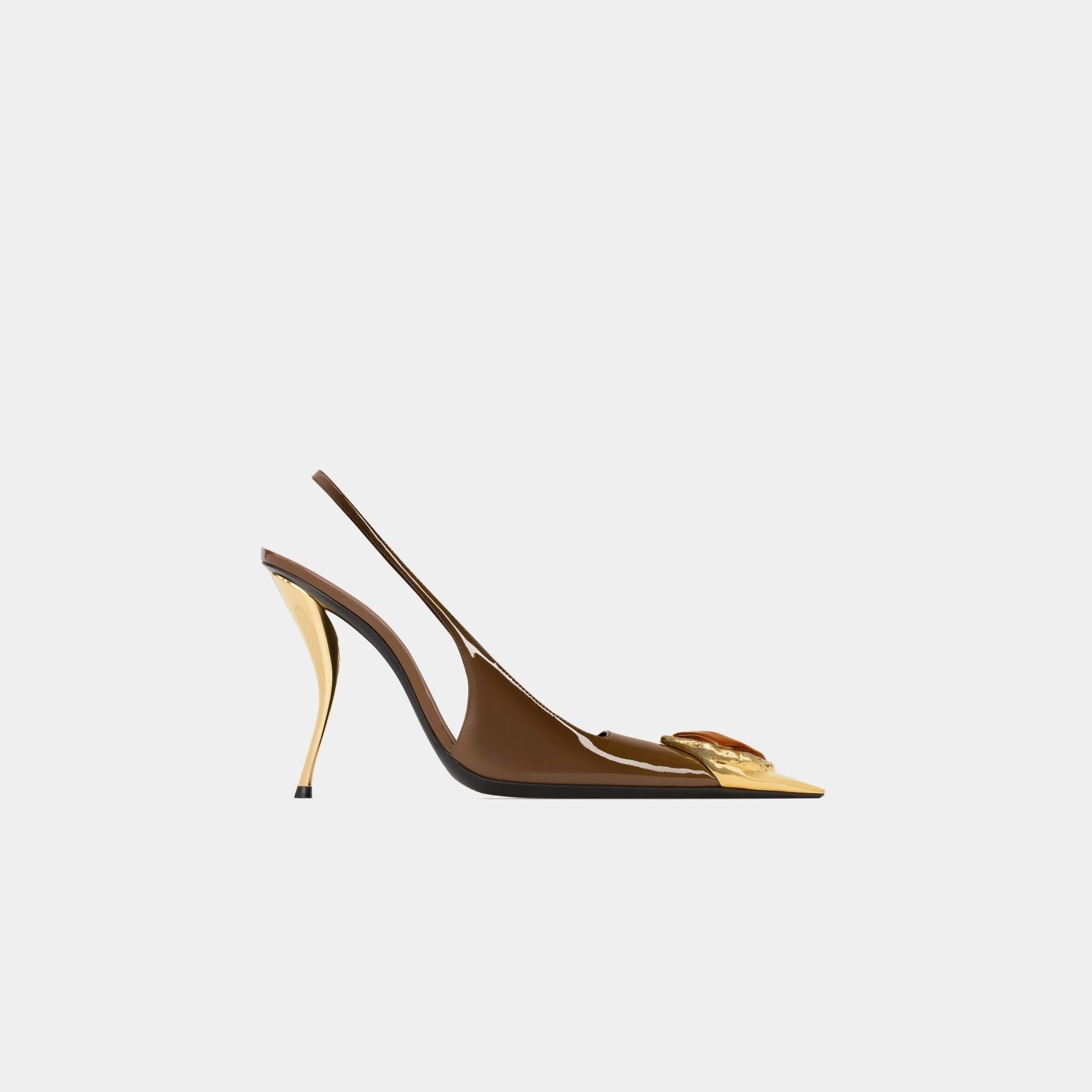 Loulou Patent Leather Slingbacks