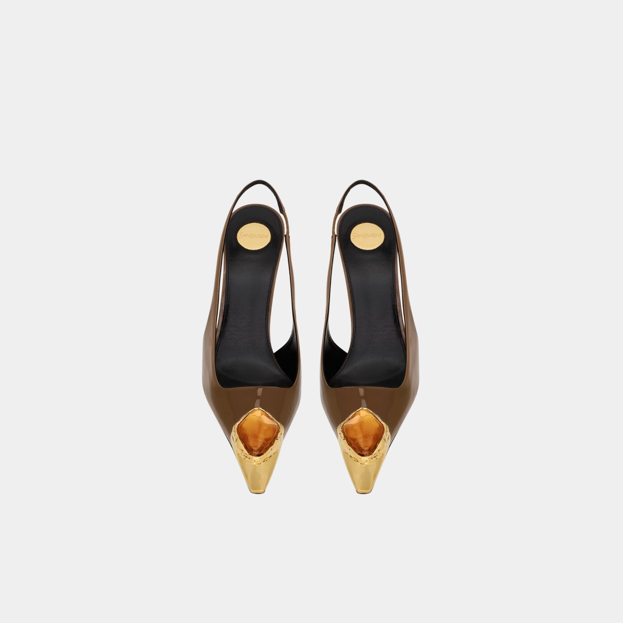 Loulou Patent Leather Slingbacks