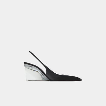Miller Wedges In Glazed Leather