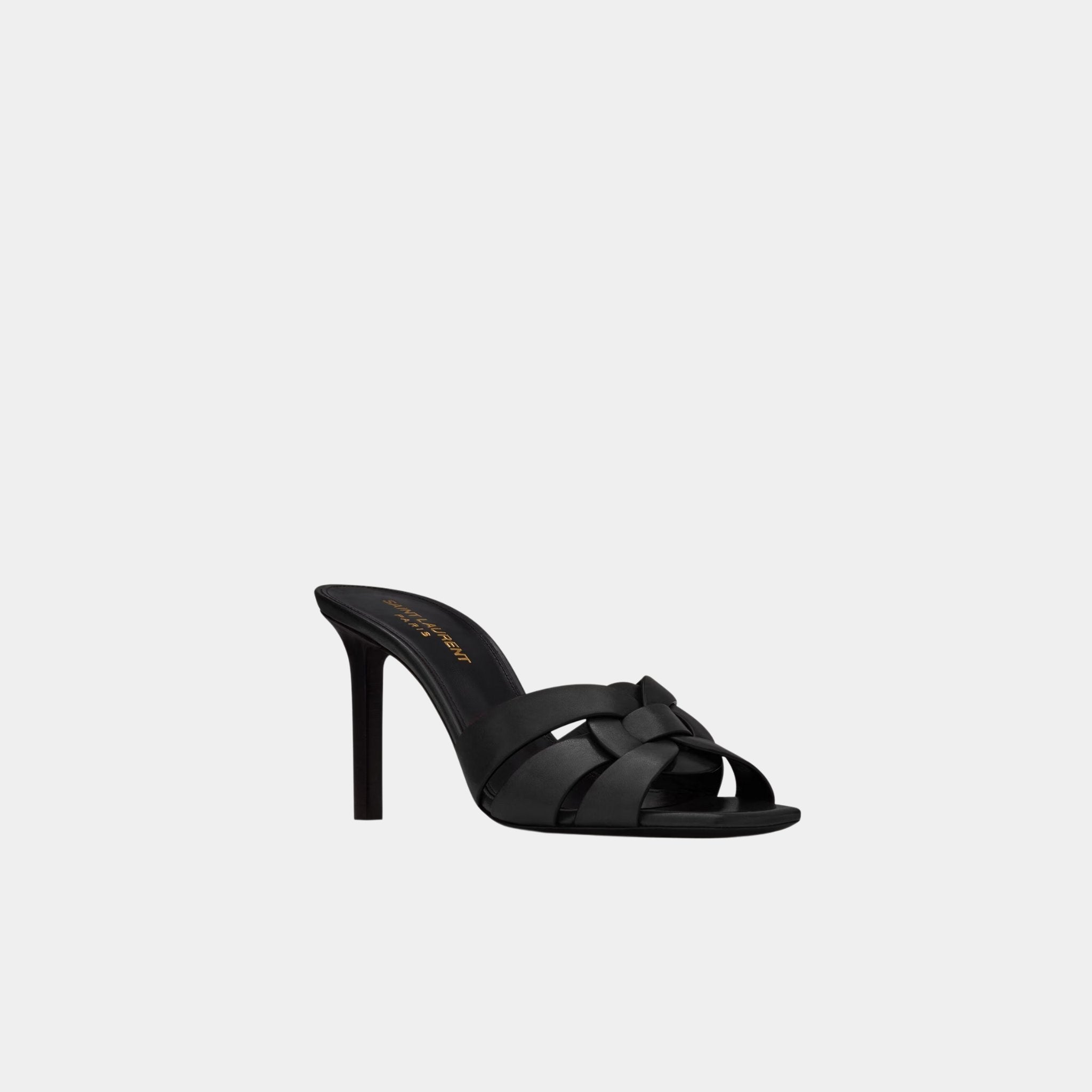 Tribute Heeled Mules In Smooth Leather
