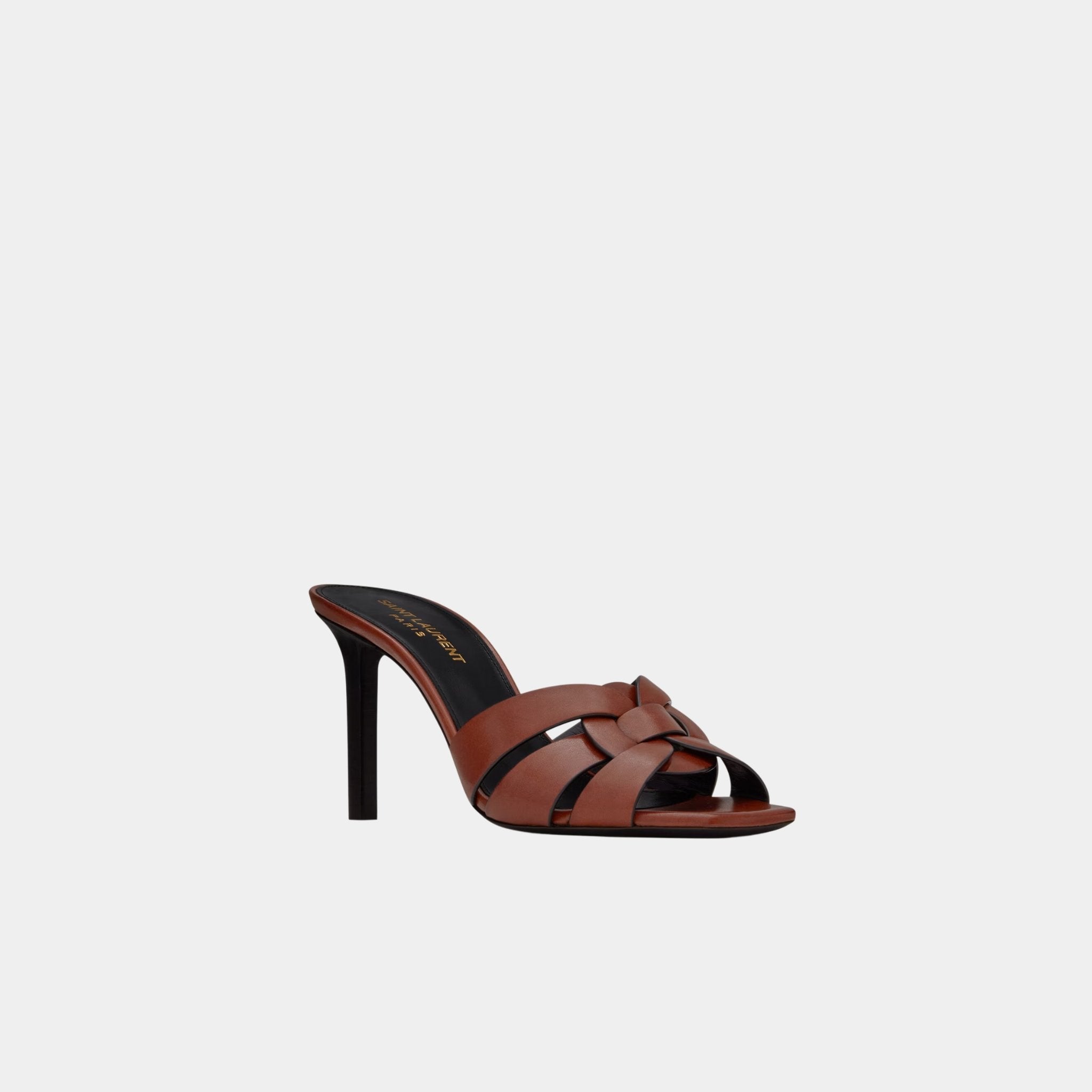 Tribute Heeled Mules In Smooth Leather