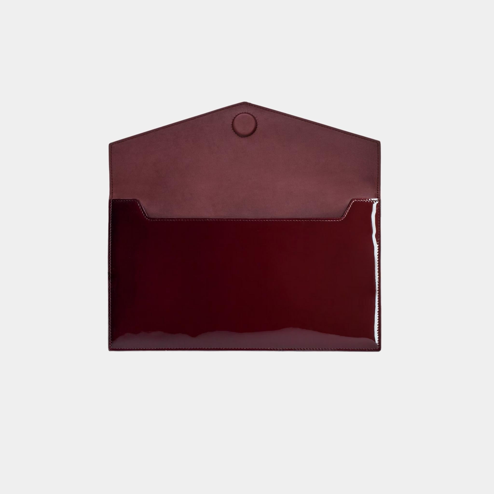 Uptown Pouch Patent Leather With Canvas Lining
