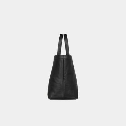 Y Tote In Grained Leather With Tonal Suede Lining