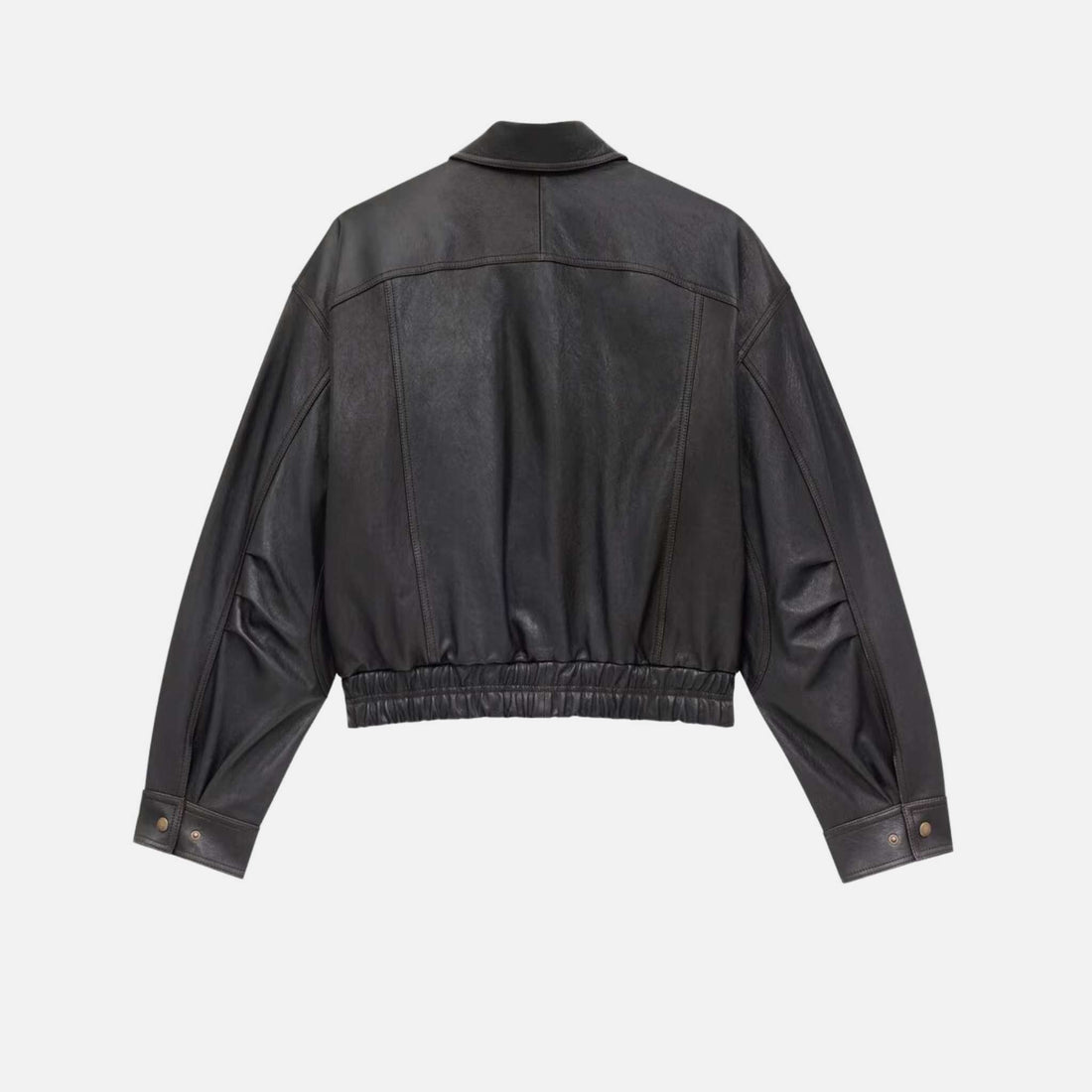 Bomber Jacket In Grained Lambskin