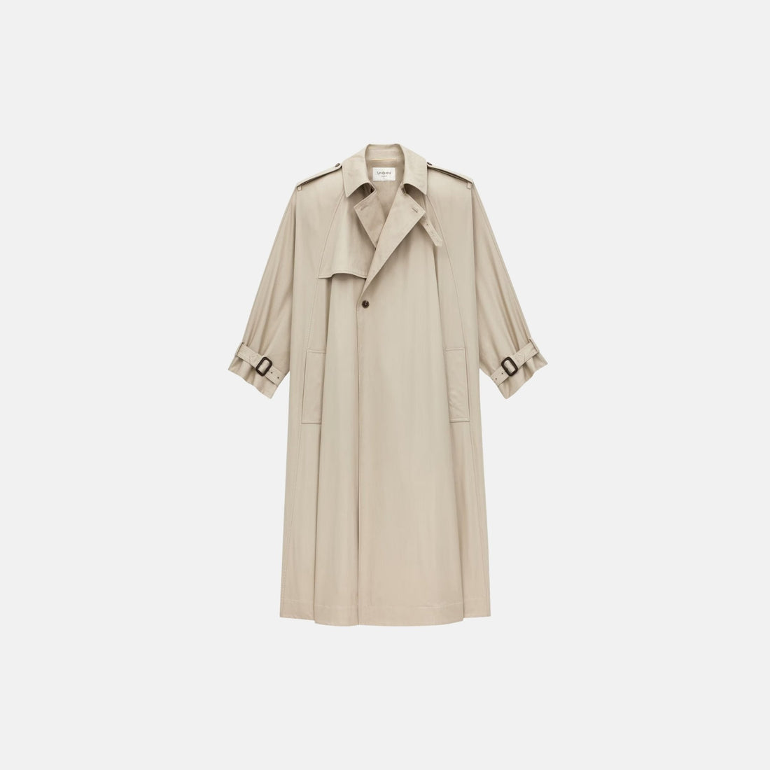 Cape Trench Coat In Cotton Twill