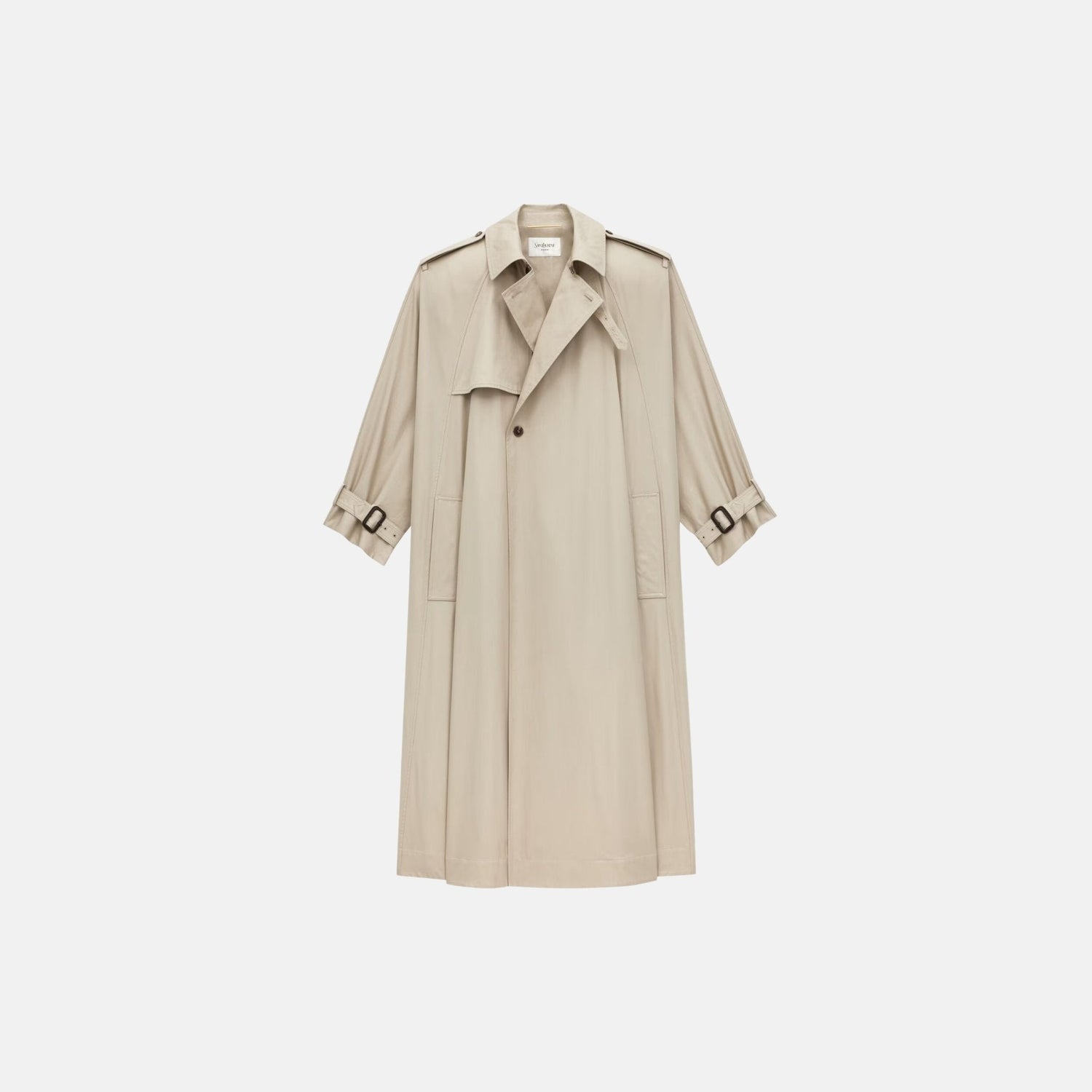 Cape Trench Coat In Cotton Twill