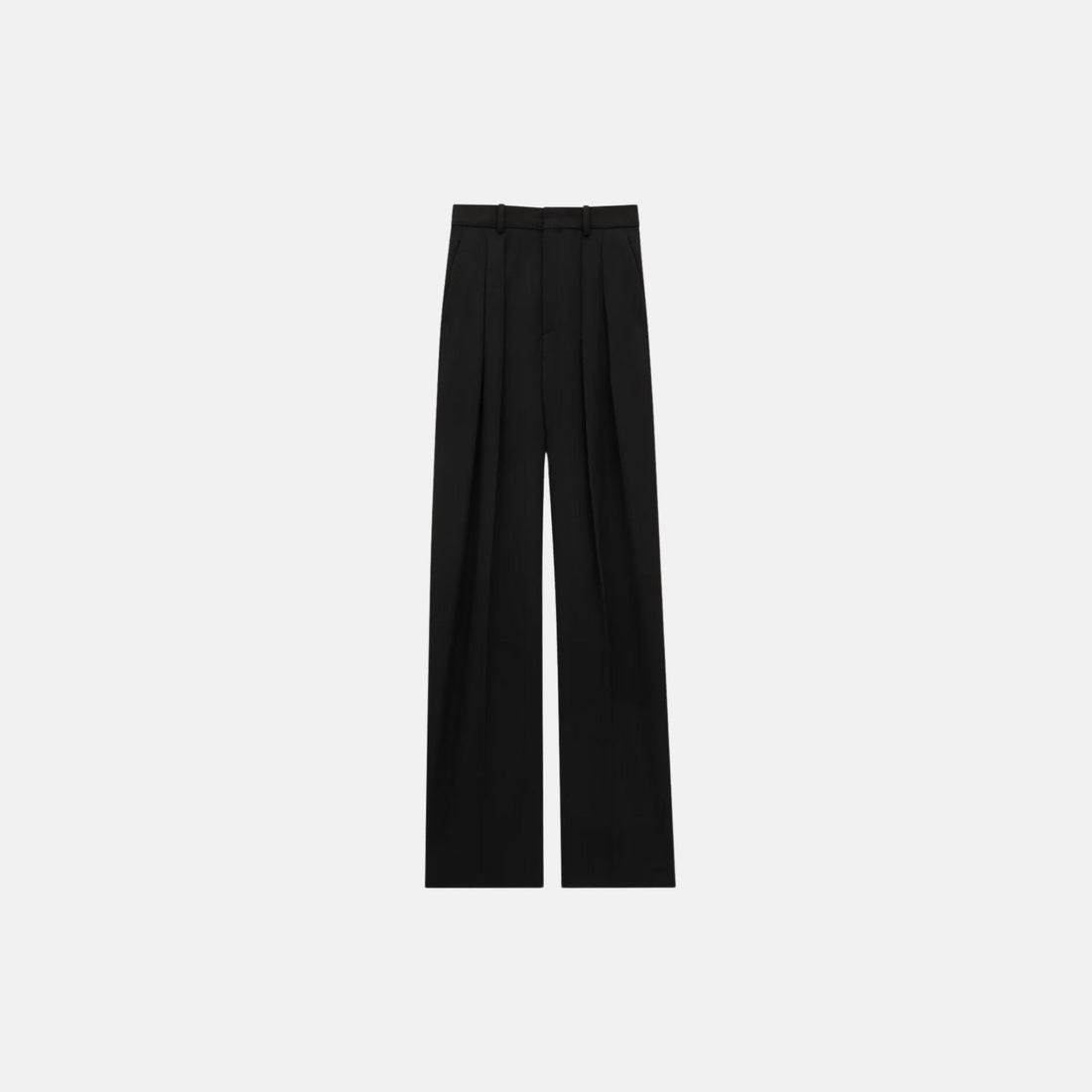 Wide Leg Pants In Grain De Poudre