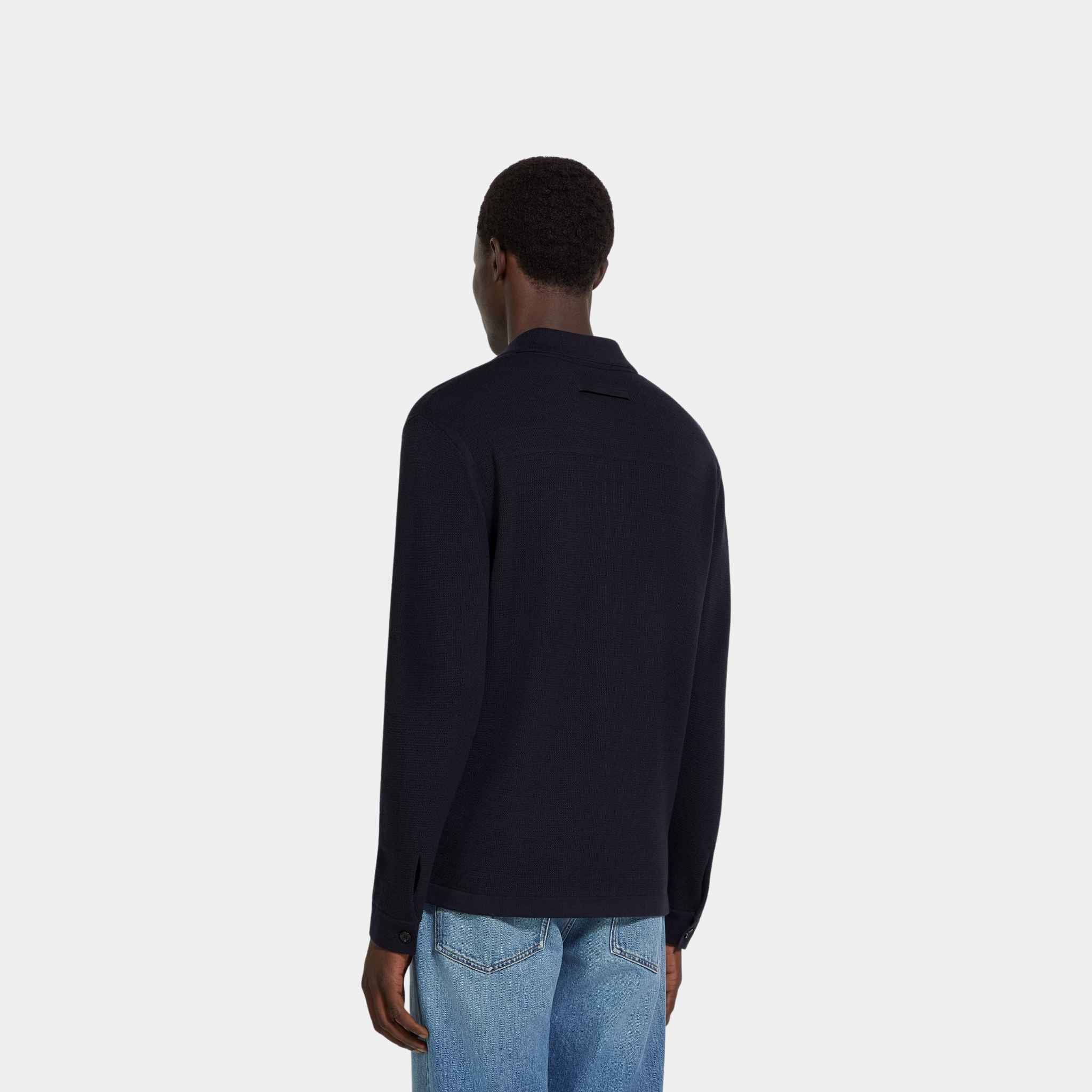 Wool Shirt With Tridimensional Stitch