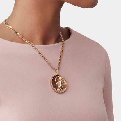 Zodiaque Long Necklace Sagittarii Rose Gold Pietersite